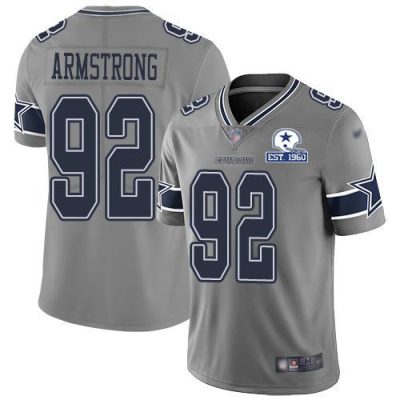 Nike Dallas Cowboys #92 Dorance Armstrong Gray Stitched With Established In 1960 Patch NFL Limited Inverted Legend Jersey