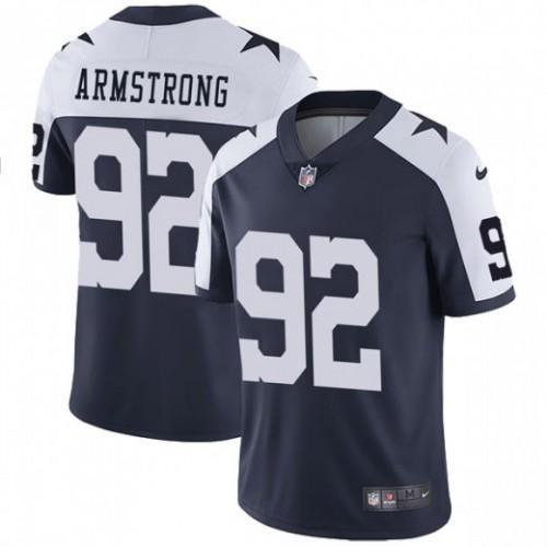 Nike Dallas Cowboys #92 Dorance Armstrong Navy Blue Thanksgiving Stitched NFL Vapor Untouchable Limited Throwback Jersey