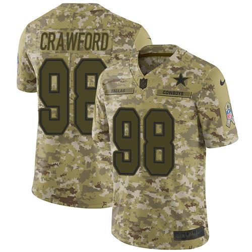 Nike Dallas Cowboys #98 Tyrone Crawford Camo Stitched NFL Limited 2018 Salute To Service Jersey