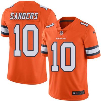Nike Denver Broncos #10 Emmanuel Sanders Orange Stitched NFL Limited Rush Jersey