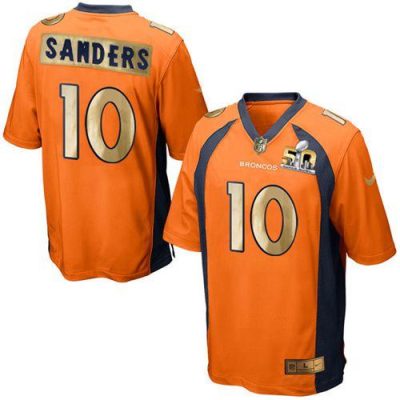 Nike Denver Broncos #10 Emmanuel Sanders Orange Team Color Stitched NFL Game Super Bowl 50 Collection Jersey