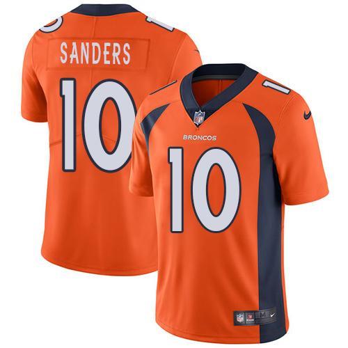 Nike Denver Broncos #10 Emmanuel Sanders Orange Team Color Stitched NFL Vapor Untouchable Limited Jersey