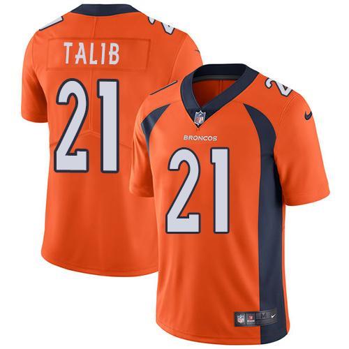 Nike Denver Broncos #21 Aqib Talib Orange Team Color Stitched NFL Vapor Untouchable Limited Jersey