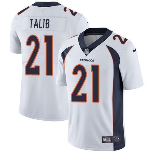 Nike Denver Broncos #21 Aqib Talib White Stitched NFL Vapor Untouchable Limited Jersey