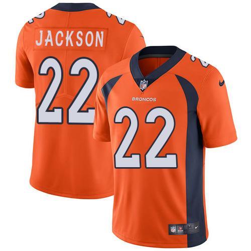 Nike Denver Broncos #22 Kareem Jackson Orange Team Color Stitched NFL Vapor Untouchable Limited Jersey