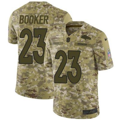 Nike Denver Broncos #23 Devontae Booker Camo Stitched NFL Limited 2018 Salute To Service Jersey