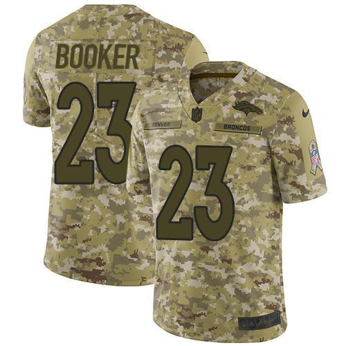 Nike Denver Broncos #23 Devontae Booker Camo Stitched NFL Limited 2018 Salute To Service Jersey