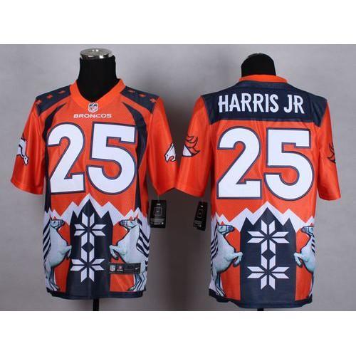 Nike Denver Broncos #25 Chris Harris Jr Orange Stitched NFL Elite Noble Fashion Jersey