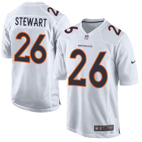 Nike Denver Broncos #26 Darian Stewart White Stitched NFL Game Event Jersey