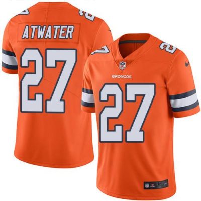 Nike Denver Broncos #27 Steve Atwater Orange Stitched NFL Limited Rush Jersey