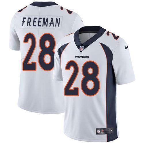 Nike Denver Broncos #28 Royce Freeman White Stitched NFL Vapor Untouchable Limited Jersey