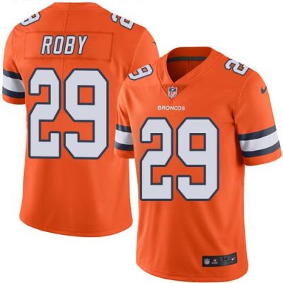 Nike Denver Broncos #29 Bradley Roby Orange Stitched NFL Limited Rush Jersey