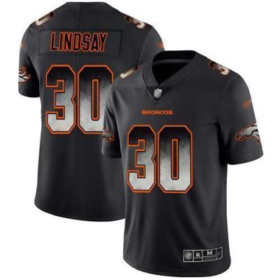 Nike Denver Broncos #30 Phillip Lindsay Black Stitched NFL Vapor Untouchable Limited Smoke Fashion Jersey