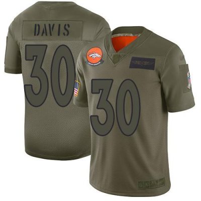 Nike Denver Broncos #30 Terrell Davis Camo Stitched NFL Limited 2019 Salute To Service Jersey