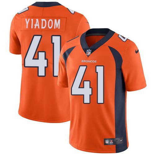 Nike Denver Broncos #41 Isaac Yiadom Orange Team Color Stitched NFL Vapor Untouchable Limited Jersey