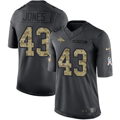Nike Denver Broncos #43 Joe Jones Black Stitched NFL Limited 2016 Salute to Service Jersey
