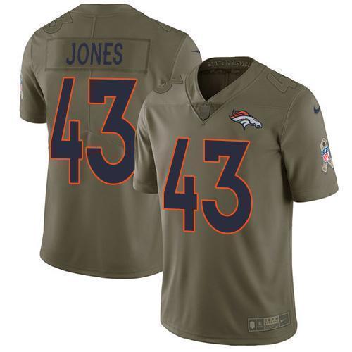 Nike Denver Broncos #43 Joe Jones Olive Stitched NFL Limited 2017 Salute To Service Jersey