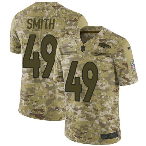 Nike Denver Broncos #49 Dennis Smith Camo Stitched NFL Limited 2018 Salute To Service Jersey