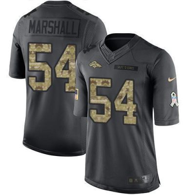Nike Denver Broncos #54 Brandon Marshall Black Stitched NFL Limited 2016 Salute to Service Jersey