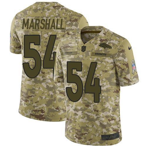 Nike Denver Broncos #54 Brandon Marshall Camo Stitched NFL Limited 2018 Salute To Service Jersey