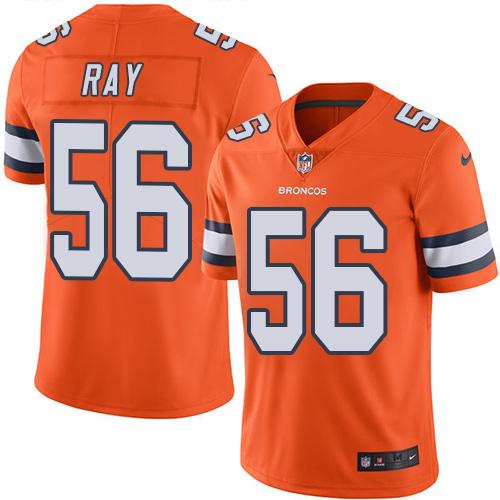Nike Denver Broncos #56 Shane Ray Orange Stitched NFL Limited Rush Jersey