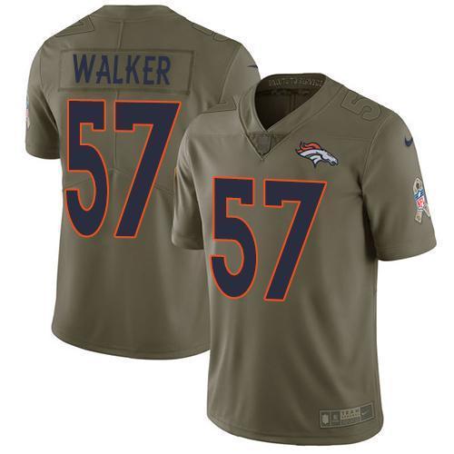 Nike Denver Broncos #57 Demarcus Walker Olive Stitched NFL Limited 2017 Salute to Service Jersey