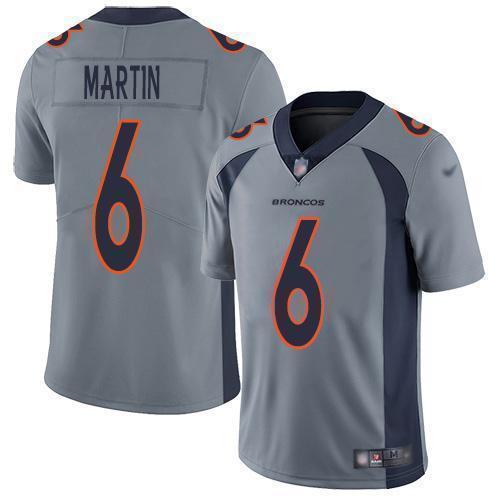 Nike Denver Broncos #6 Sam Martin Gray Stitched NFL Limited Inverted Legend Jersey