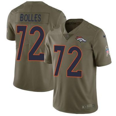 Nike Denver Broncos #72 Garett Bolles Olive Stitched NFL Limited 2017 Salute to Service Jersey