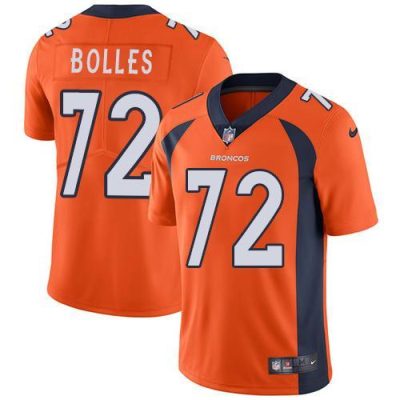 Nike Denver Broncos #72 Garett Bolles Orange Team Color Stitched NFL Vapor Untouchable Limited Jersey