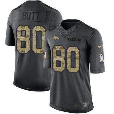 Nike Denver Broncos #80 Jake Butt Black Stitched NFL Limited 2016 Salute to Service Jersey