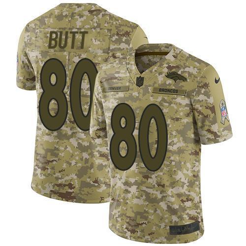 Nike Denver Broncos #80 Jake Butt Camo Stitched NFL Limited 2018 Salute To Service Jersey