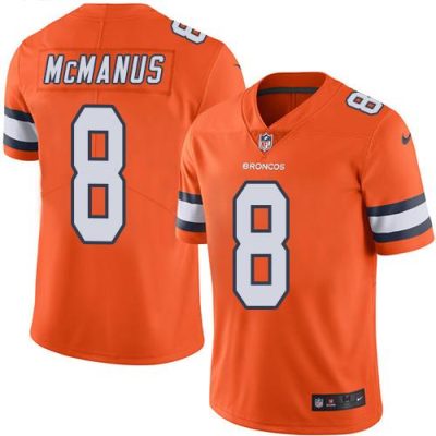Nike Denver Broncos #8 Brandon McManus Orange Stitched NFL Limited Rush Jersey