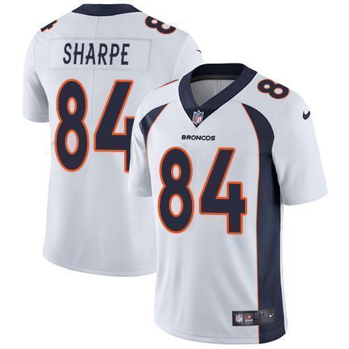 Nike Denver Broncos #84 Shannon Sharpe White Stitched NFL Vapor Untouchable Limited Jersey