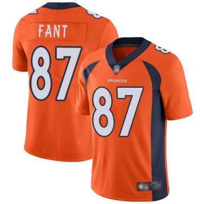 Nike Denver Broncos #87 Noah Fant Orange Team Color Stitched NFL Vapor Untouchable Limited Jersey