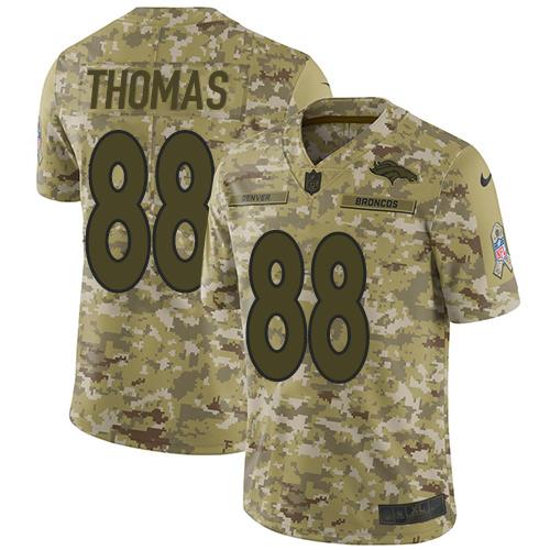 Nike Denver Broncos #88 Demaryius Thomas Camo Stitched NFL Limited 2018 Salute To Service Jersey