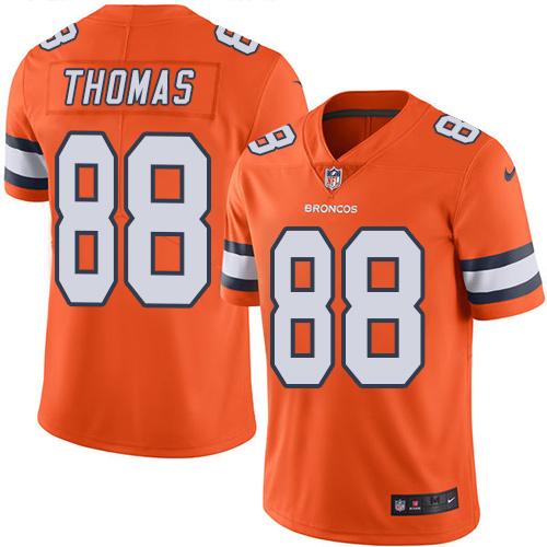 Nike Denver Broncos #88 Demaryius Thomas Orange Stitched NFL Limited Rush Jersey