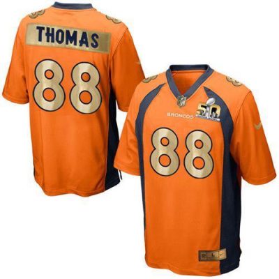 Nike Denver Broncos #88 Demaryius Thomas Orange Team Color Stitched NFL Game Super Bowl 50 Collection Jersey