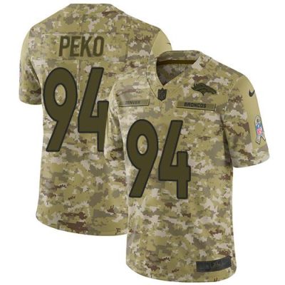 Nike Denver Broncos #94 Domata Peko Camo Stitched NFL Limited 2018 Salute To Service Jersey