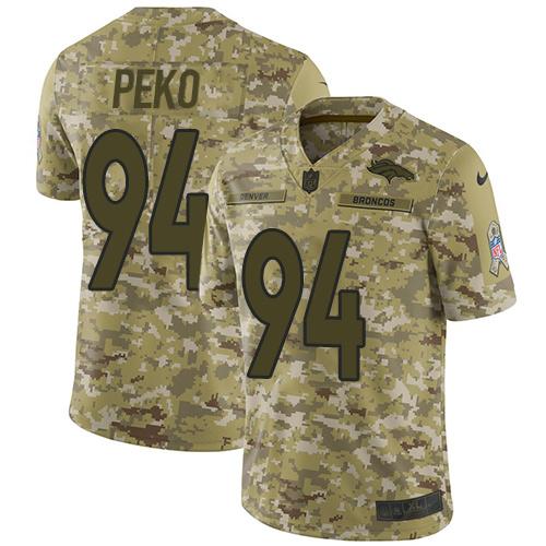Nike Denver Broncos #94 Domata Peko Camo Stitched NFL Limited 2018 Salute To Service Jersey