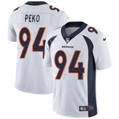 Nike Denver Broncos #94 Domata Peko White Stitched NFL Vapor Untouchable Limited Jersey