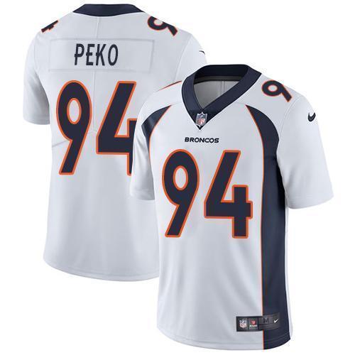 Nike Denver Broncos #94 Domata Peko White Stitched NFL Vapor Untouchable Limited Jersey