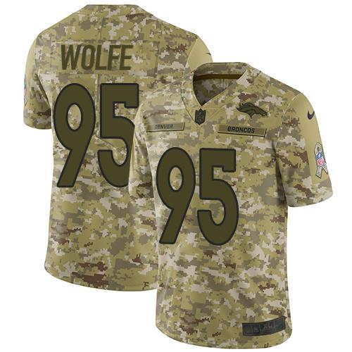 Nike Denver Broncos #95 Derek Wolfe Camo Stitched NFL Limited 2018 Salute To Service Jersey
