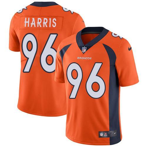 Nike Denver Broncos #96 Shelby Harris Orange Team Color Stitched NFL Vapor Untouchable Limited Jersey