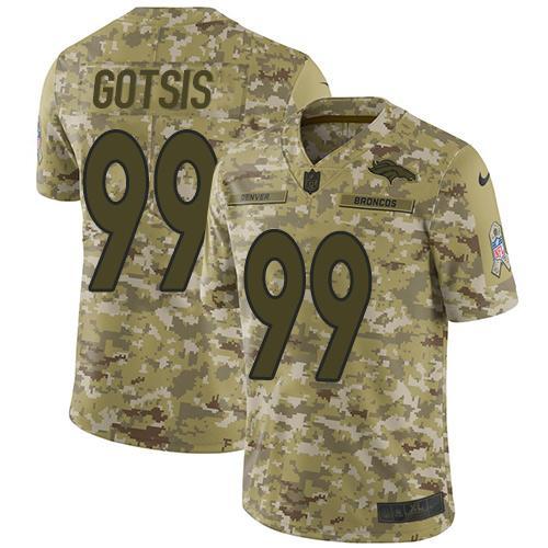 Nike Denver Broncos #99 Adam Gotsis Camo Stitched NFL Limited 2018 Salute To Service Jersey