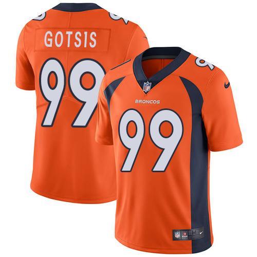 Nike Denver Broncos #99 Adam Gotsis Orange Team Color Stitched NFL Vapor Untouchable Limited Jersey