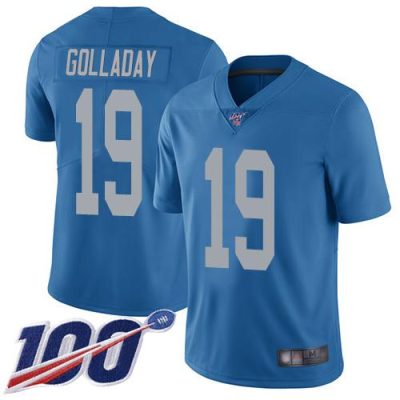 Nike Detroit Lions #19 Kenny Golladay Blue Throwback Stitched NFL 100th Season Vapor Limited Jersey