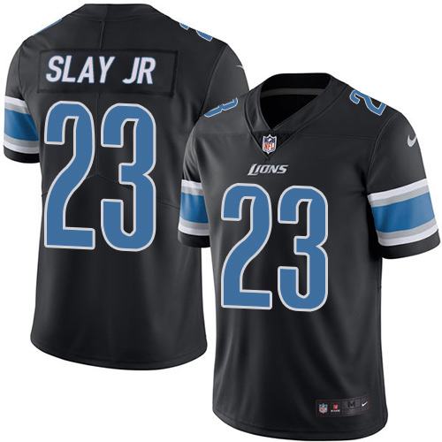 Nike Detroit Lions #23 Darius Slay Jr Black Stitched NFL Limited Rush Jersey