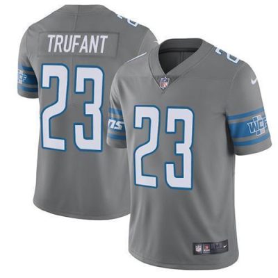 Nike Detroit Lions #23 Desmond Trufant Gray Stitched NFL Limited Rush Jersey
