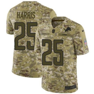 Nike Detroit Lions #25 Will Harris Camo Stitched NFL Limited 2018 Salute To Service Jersey