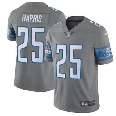 Nike Detroit Lions #25 Will Harris Gray Stitched NFL Limited Rush Jersey